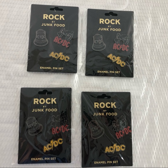 Junk Food Clothing | Accessories | Acdc Rock By Junk Food 3 Enamel Pin ...